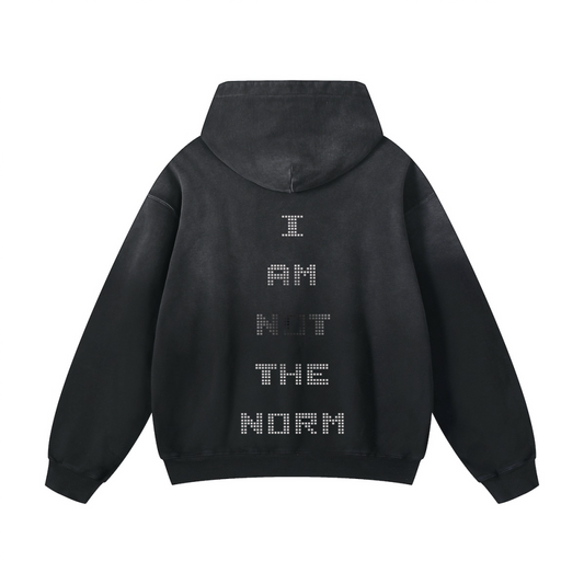 1 Peter 2:9 Barcode: "I am Not the Norm"420GSM Unisex Heavyweight Sun Faded Gradient Hoodie
