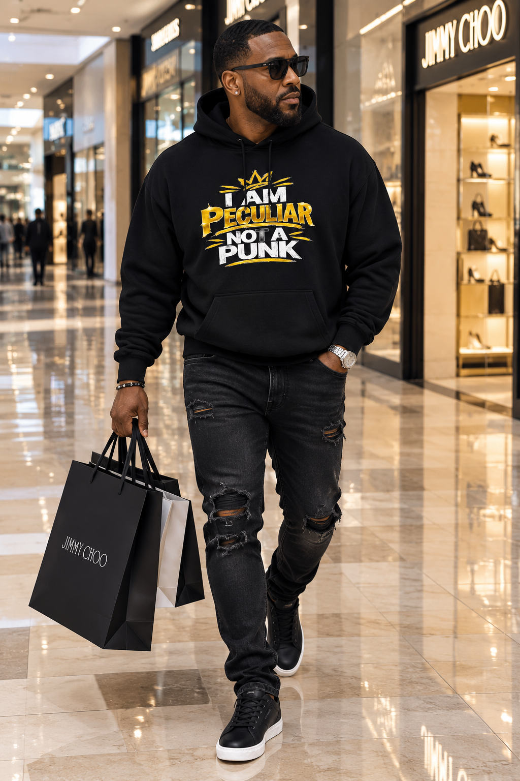 I am Peculiar not a punk Oversized Heavyweight Fleece Hoodie