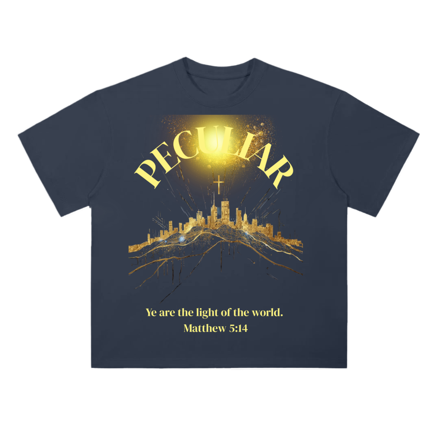 Peculiar Matthew 5:14 Heavyweight Drop Shoulder T-Shirt