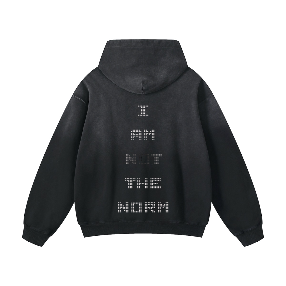 1 Peter 2:9 Barcode: "I am Not the Norm"420GSM Unisex Heavyweight Sun Faded Gradient Hoodie