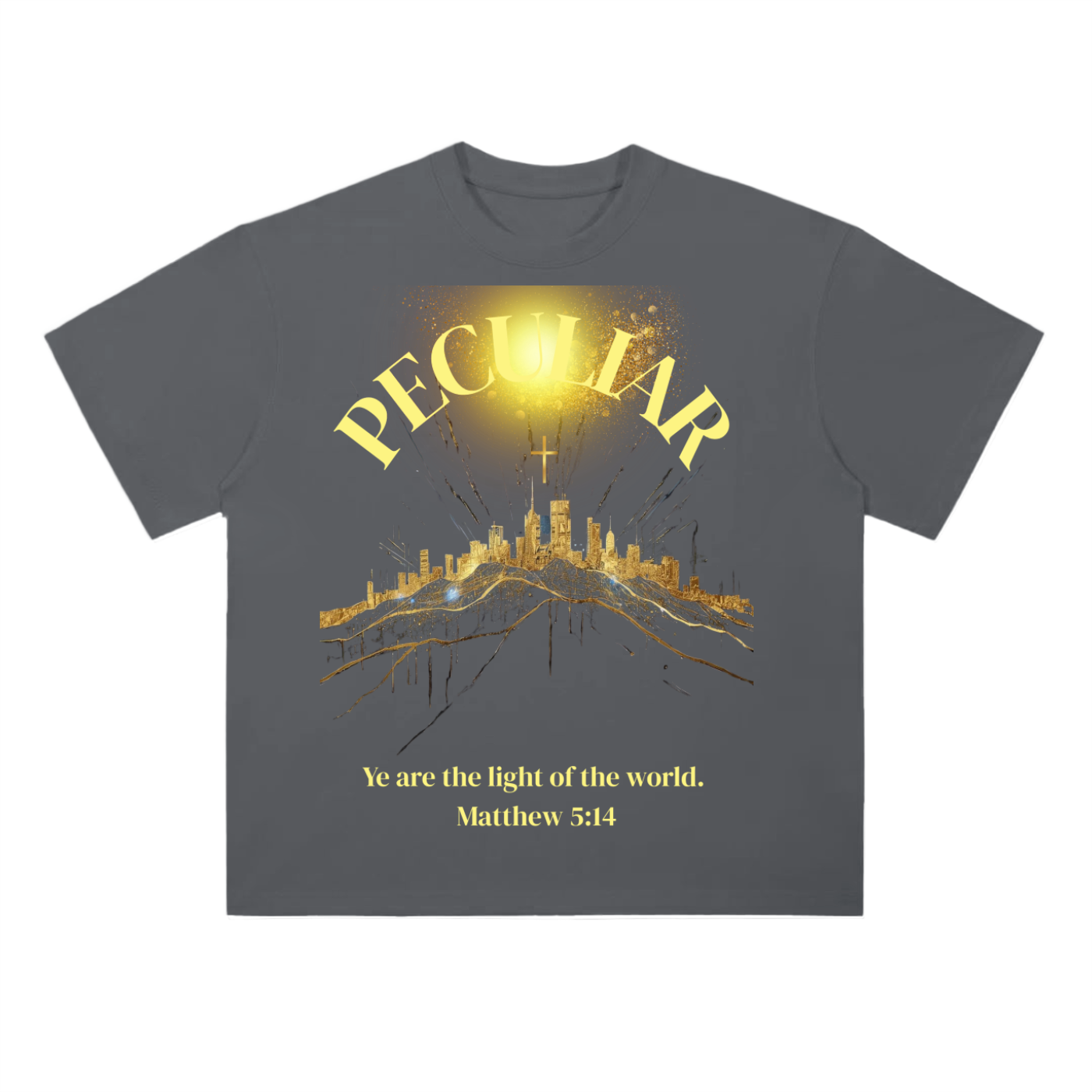 Peculiar Matthew 5:14 Heavyweight Drop Shoulder T-Shirt