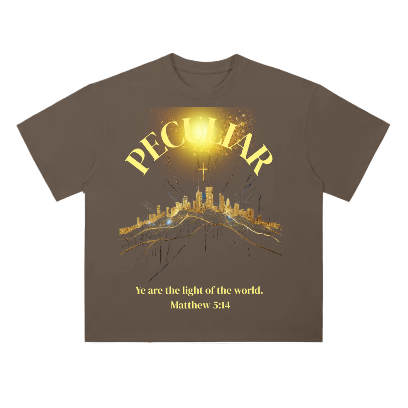 Peculiar Matthew 5:14 Heavyweight Drop Shoulder T-Shirt