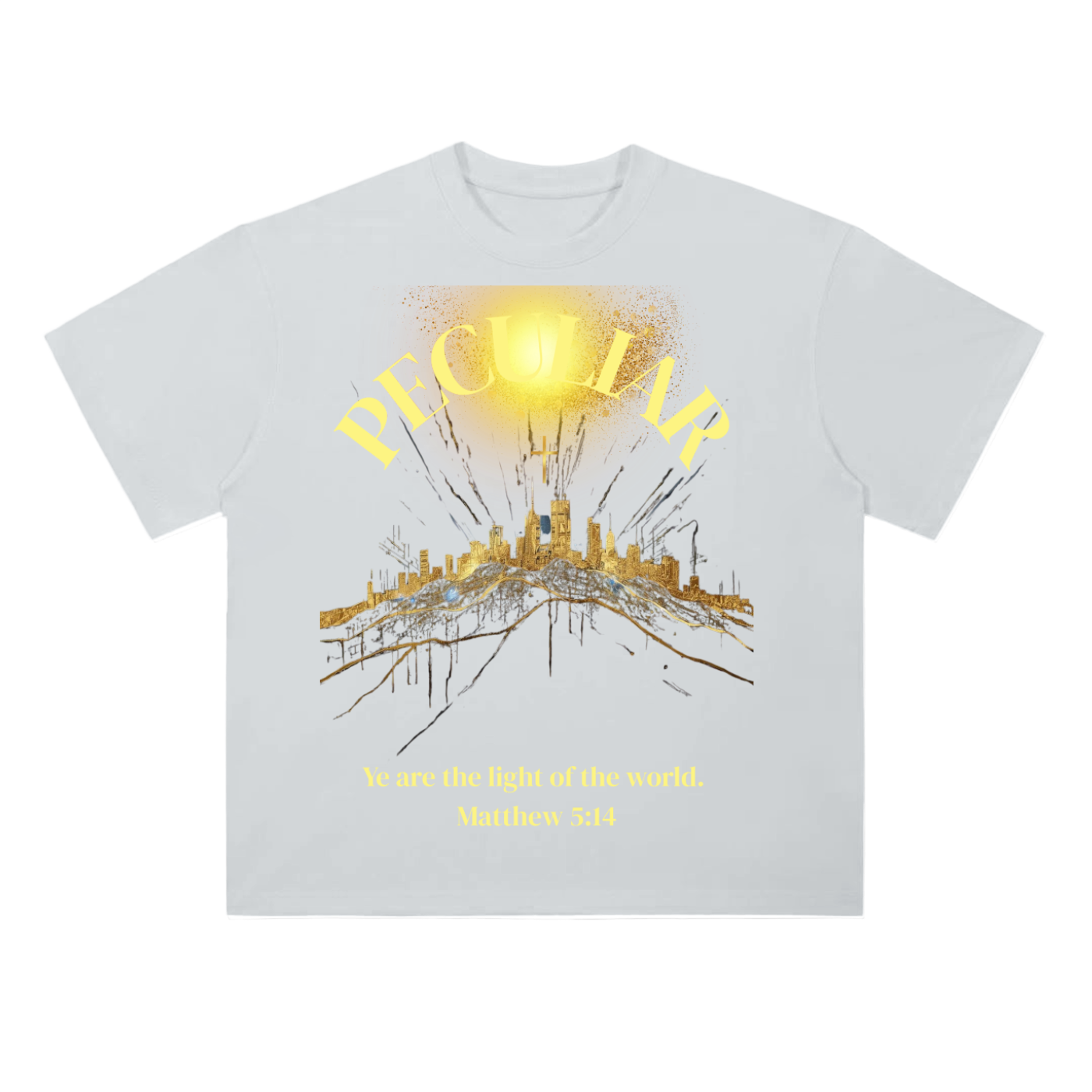 Peculiar Matthew 5:14 Heavyweight Drop Shoulder T-Shirt