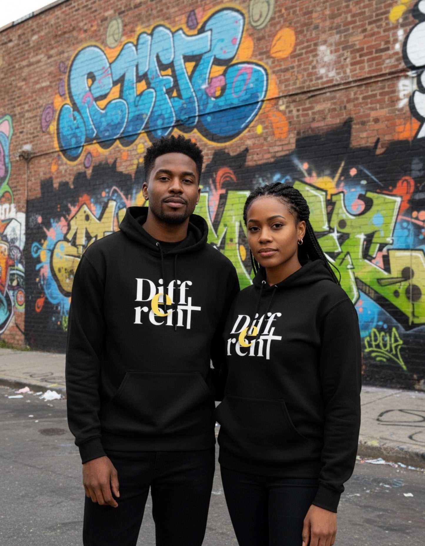 Different with the "Cross" Heavyweight Hoodie