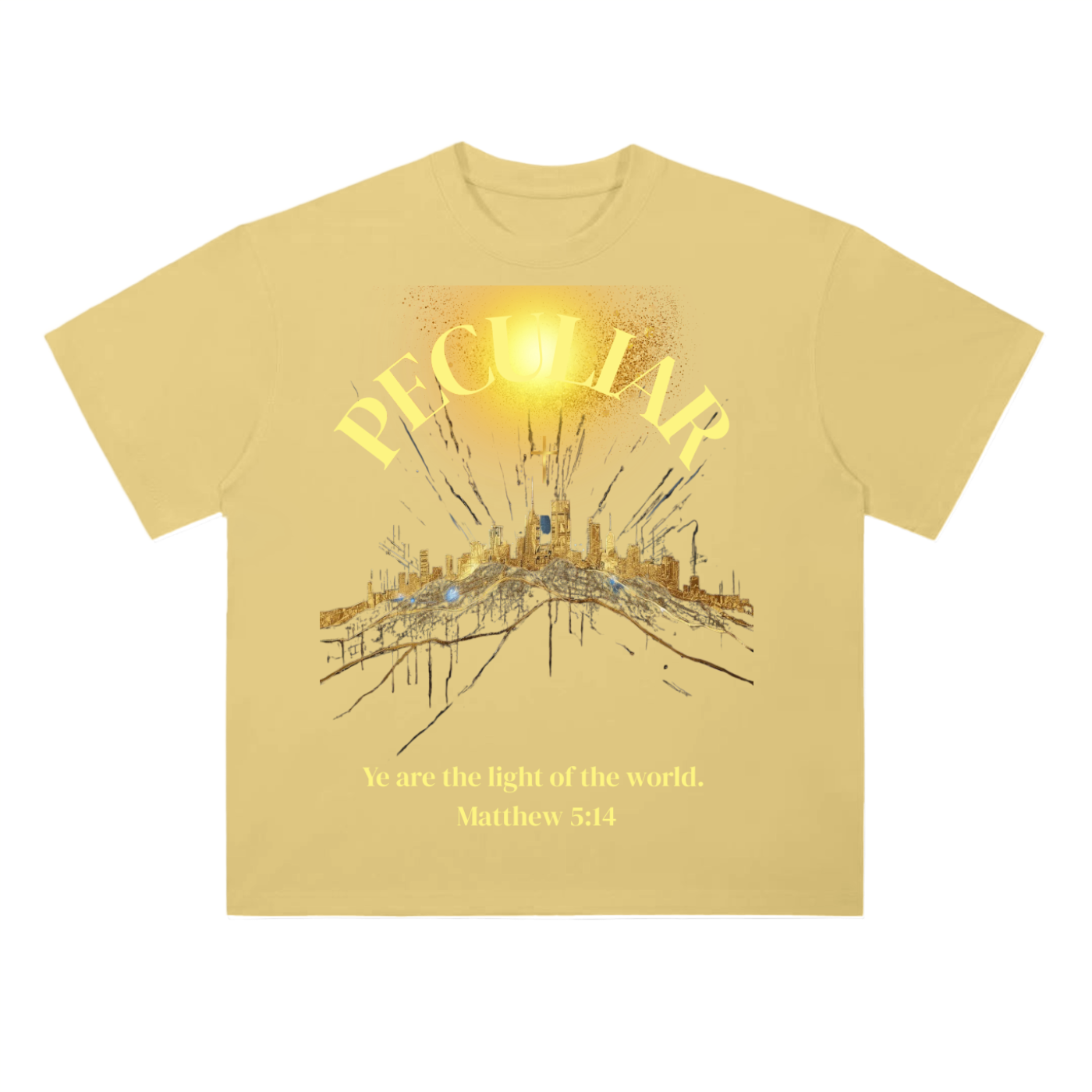 Peculiar Matthew 5:14 Heavyweight Drop Shoulder T-Shirt